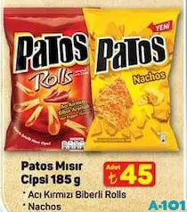 PATOS MISIR CİPSİ 185 G